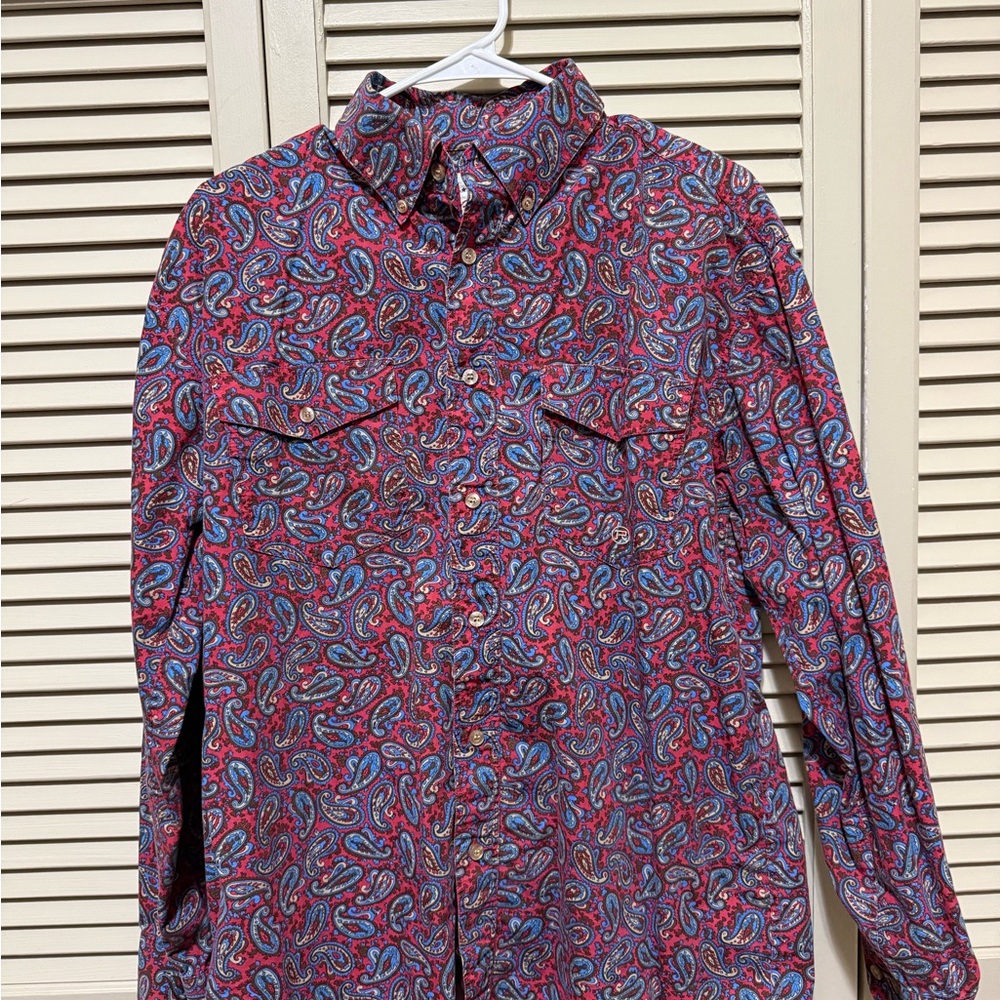 Roper Red and Blue Paisley Men's Shirt